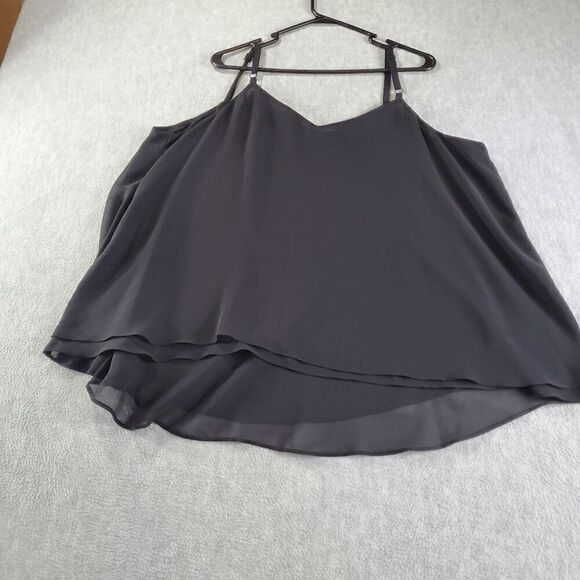 Torrid Tank Top Womens 2 Black Double Layer Cami Adjustable Straps Sleeveless - Picture 7 of 8